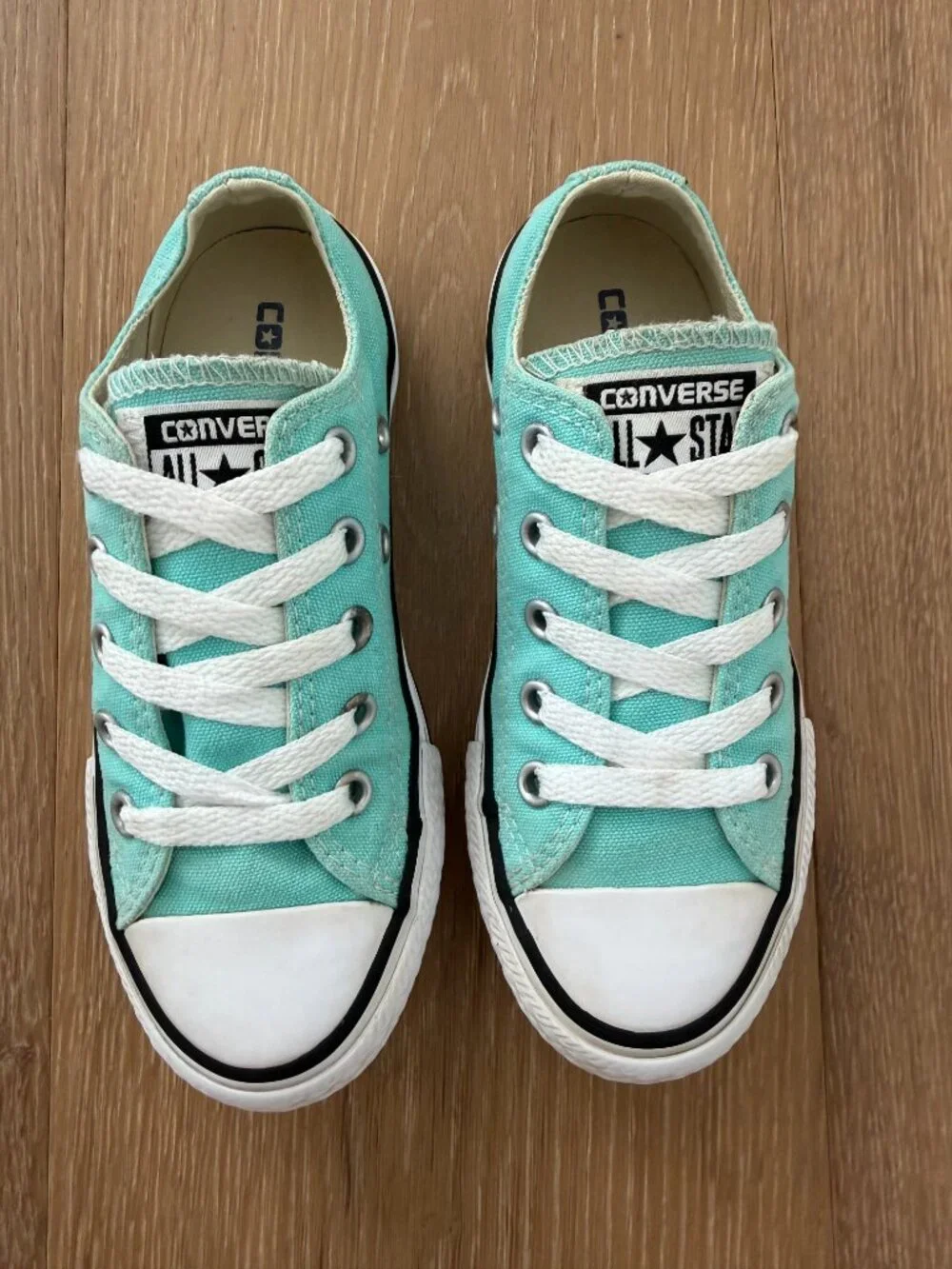 Converse Shoes Kids 11 Chuck Taylor All Star Canvas Light Aqua Blue 357643F